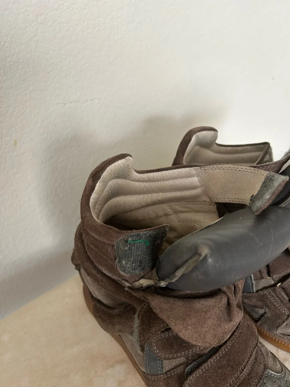 Isabel Marant Grey Suede Wedge Sneakers - Picture 7 of 12